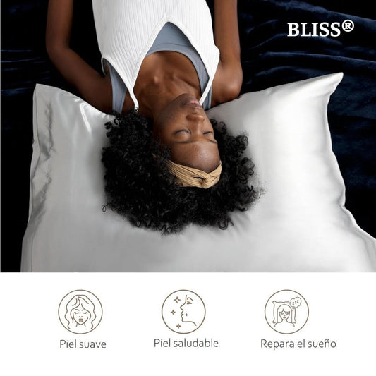 BLISS® FUNDA ANTIACNÉ Y ANTIFRIZZ 100% SEDA X2 UNIDADES